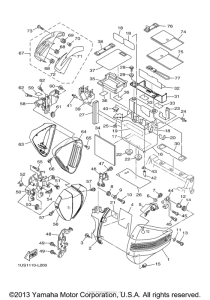 XV1900CU Боковые обтекатели
