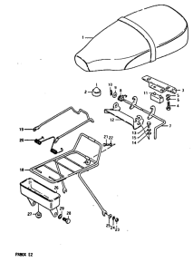 FR80 Double seat assy dark gray