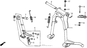 CX500 Подножка