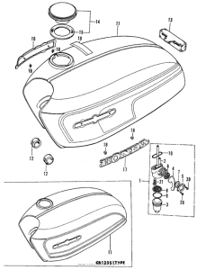 CB125S Топливный бак