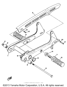 G6S Rear arm - chain case