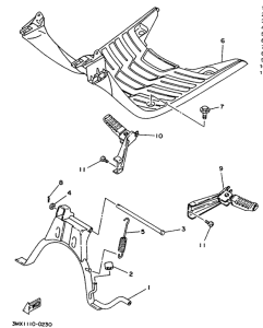 CW50 Stand. footrest