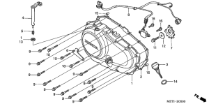 CBF500 (ABS) Крышка картера правая