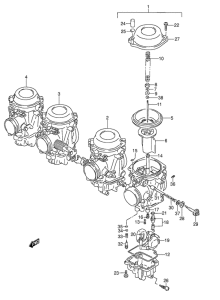 GSX-R1100 Carburetor assy