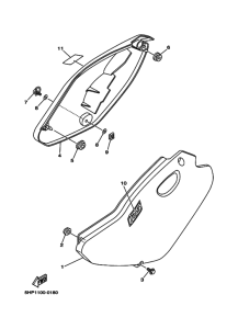 TT-R125L Боковая крышка
