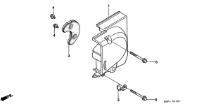 CMX250C Левая задняя крышка картера