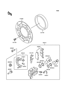 KLE250 Передний тормоз