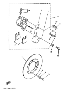 TY250Z Front brake. caliper