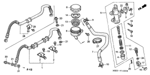 CB600F Задний тормозной цилиндр