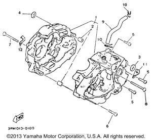 XT225EC Картер двигателя