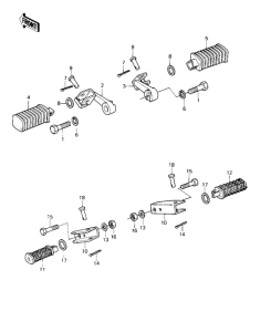 KZ1000 Подножки