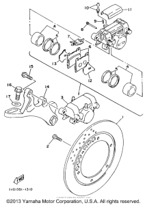 TDM850E Задний суппорт