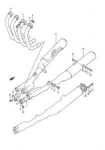 GSX1100 Muffler comp
