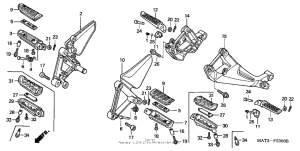 CBR1100XX Подножки