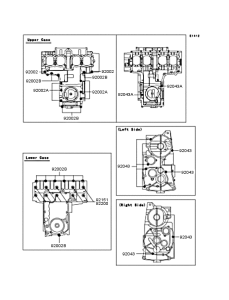 ZR400 Болты крепления картера