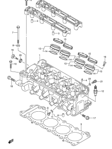 GSX-R600 Головка цилиндров