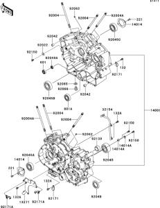 VN900 Картер двигателя