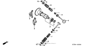 PS250 Распределительный вал и клапана
