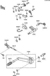 ZX1000 Механизм переключения передач