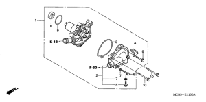 XL650V Водяная помпа