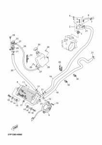 YP250R Radiator & hose