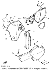 YZ80A Боковые обтекатели
