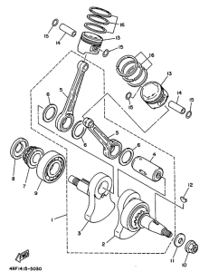 XV125 Коленвал и поршень