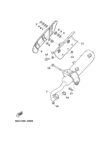 XC125FI Выхлопная система