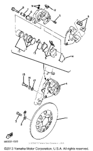 XS650SJ Передний суппорт