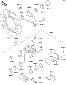 ZX1100 Задний тормоз