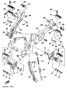 TDM850 Stand. footrest