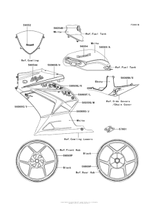 EX250 Decals (White)(Jbfa)