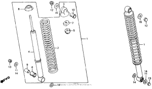 CT110 Задние амортизаторы