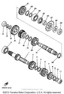 YZ490K Трансмиссия
