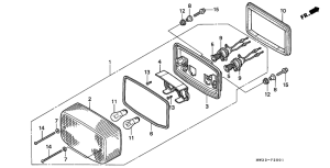 CB750F Taillight unit ass`y