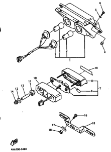 YZF600R YZF600RH Taillight unit ass`y