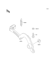 KX500 Педаль тормоза
