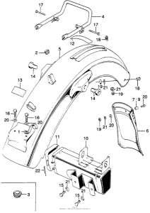 CL175 Rear fender + tool box