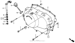 VT600C Крышка картера правая