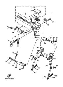 XV1700AT XV17ATS Передний тормозной цилиндр