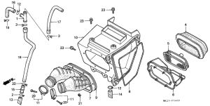 XR600R Воздухоочиститель
