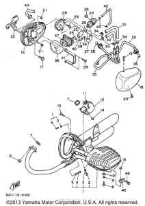 XV535EC Выхлопная система