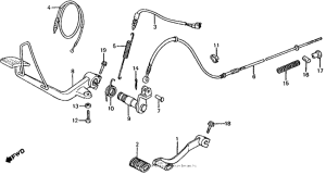 VT750C Brake pedal + change pedal