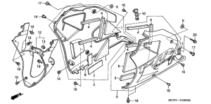VTR1000SP Нижний обтекатель