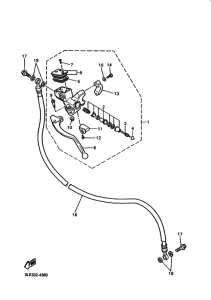 FZR1000 FZR1000F Передний тормозной цилиндр