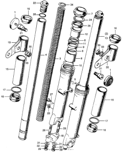 SL350 Передняя вилка