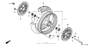 CB600F Переднее колесо
