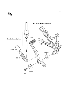 ZX600 Педаль тормоза
