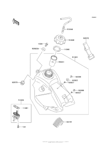 KX65 Топливный бак