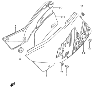 DR650 Обтекатель задний